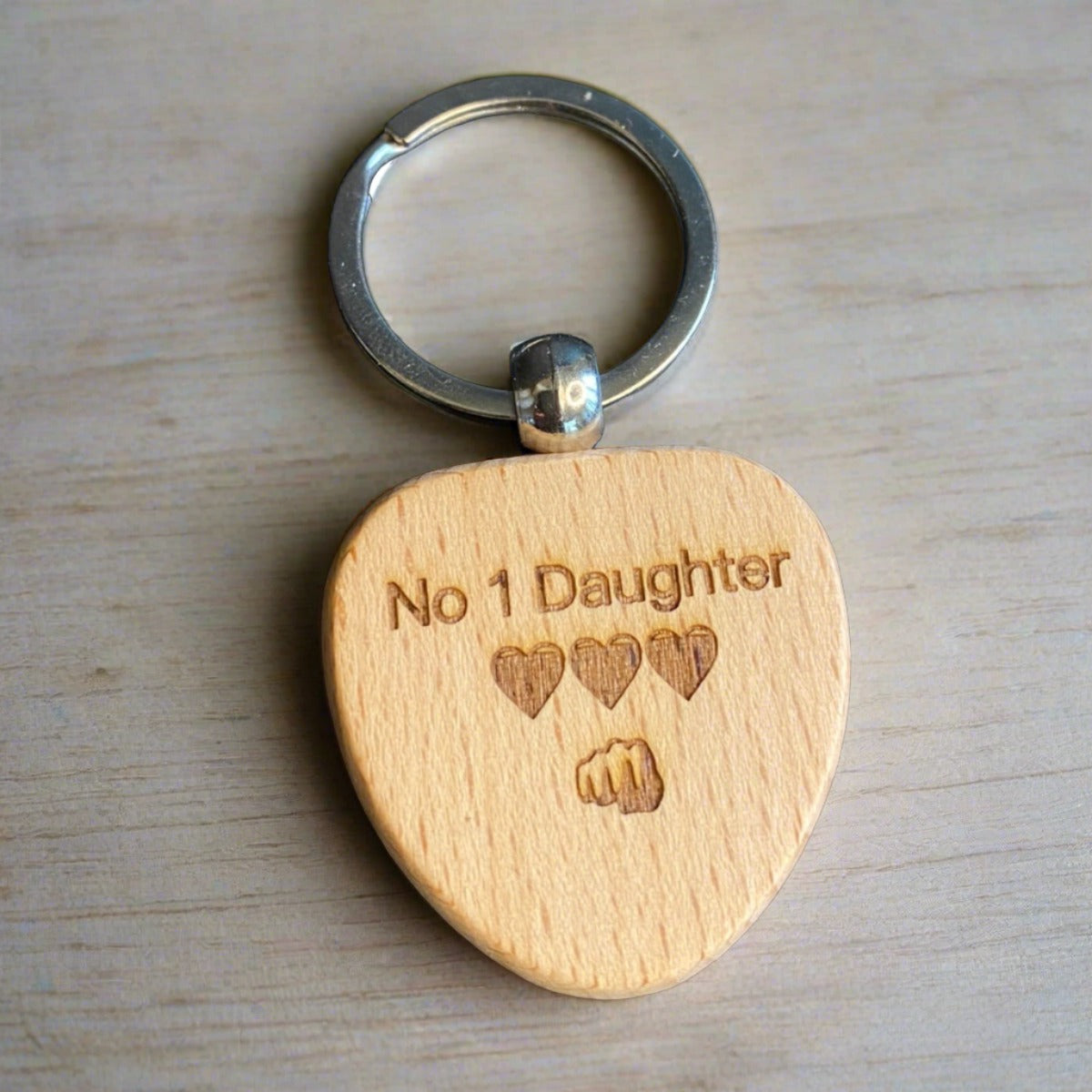 Personalized Wooden Heart Keyring | Handcrafted Love Keepsake