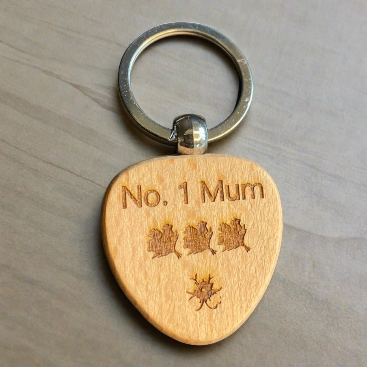 Personalized Wooden Heart Keyring | Handcrafted Love Keepsake