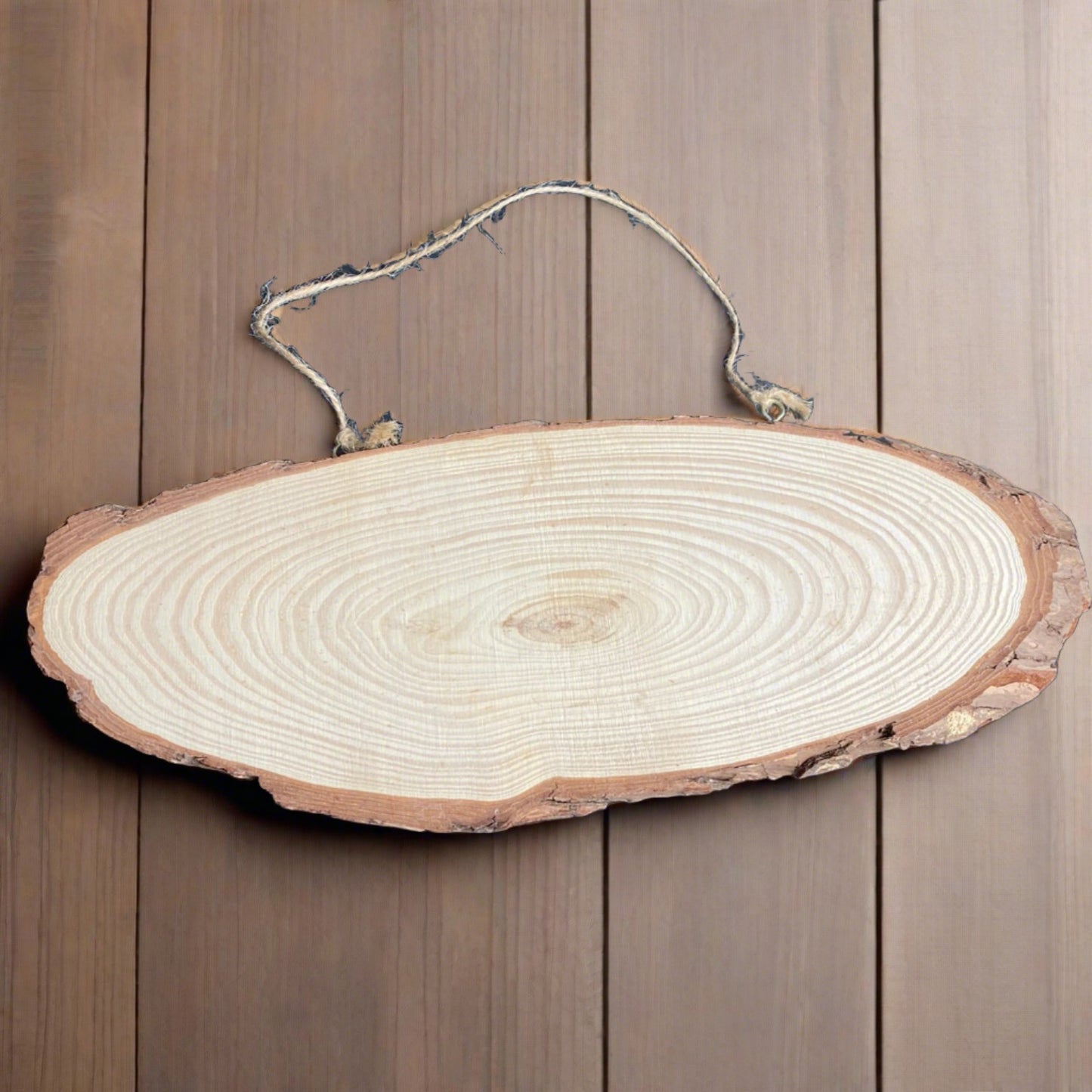 Personalized Wooden Log Slice Hanging Sign