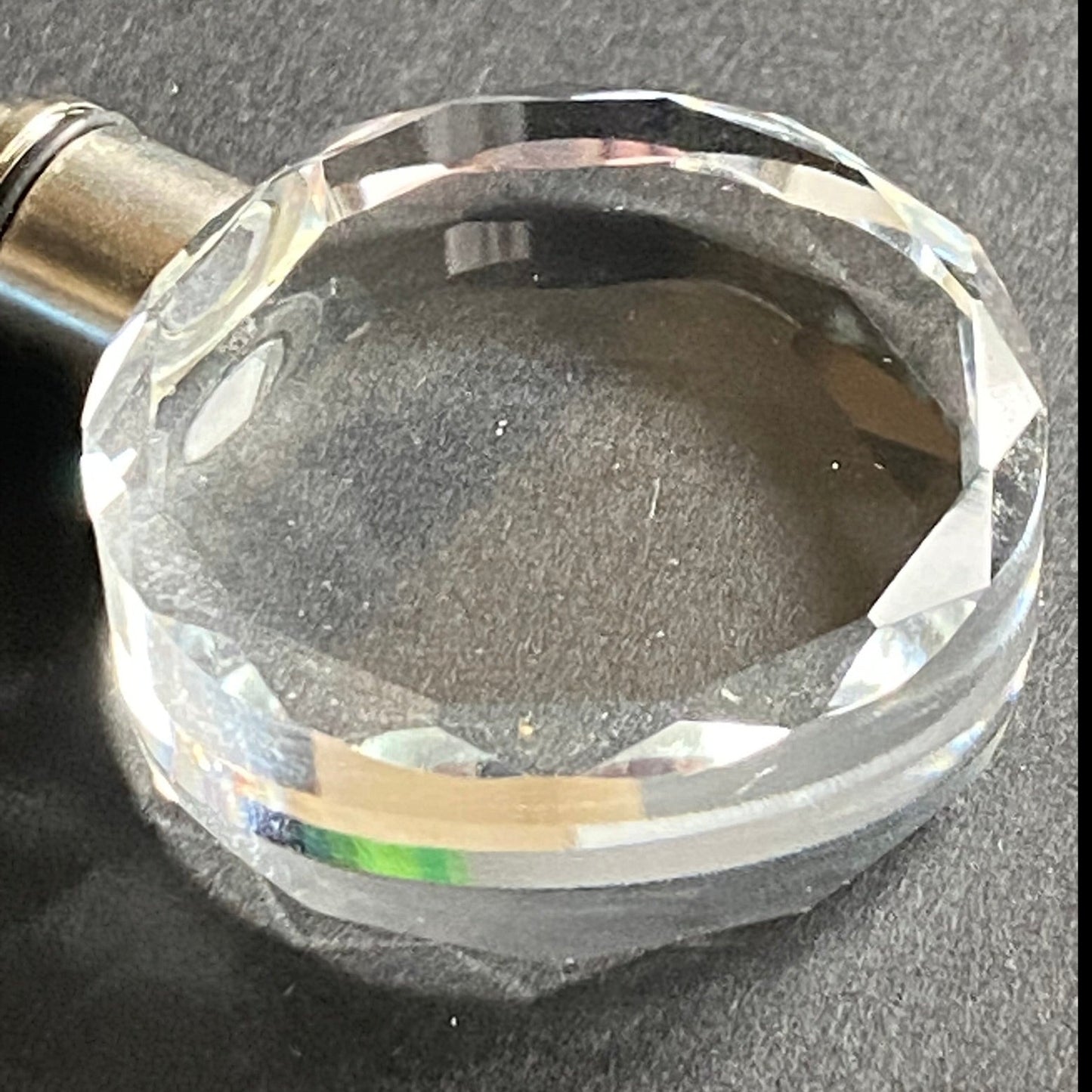 Round Glass Keyring with Custom Engraving