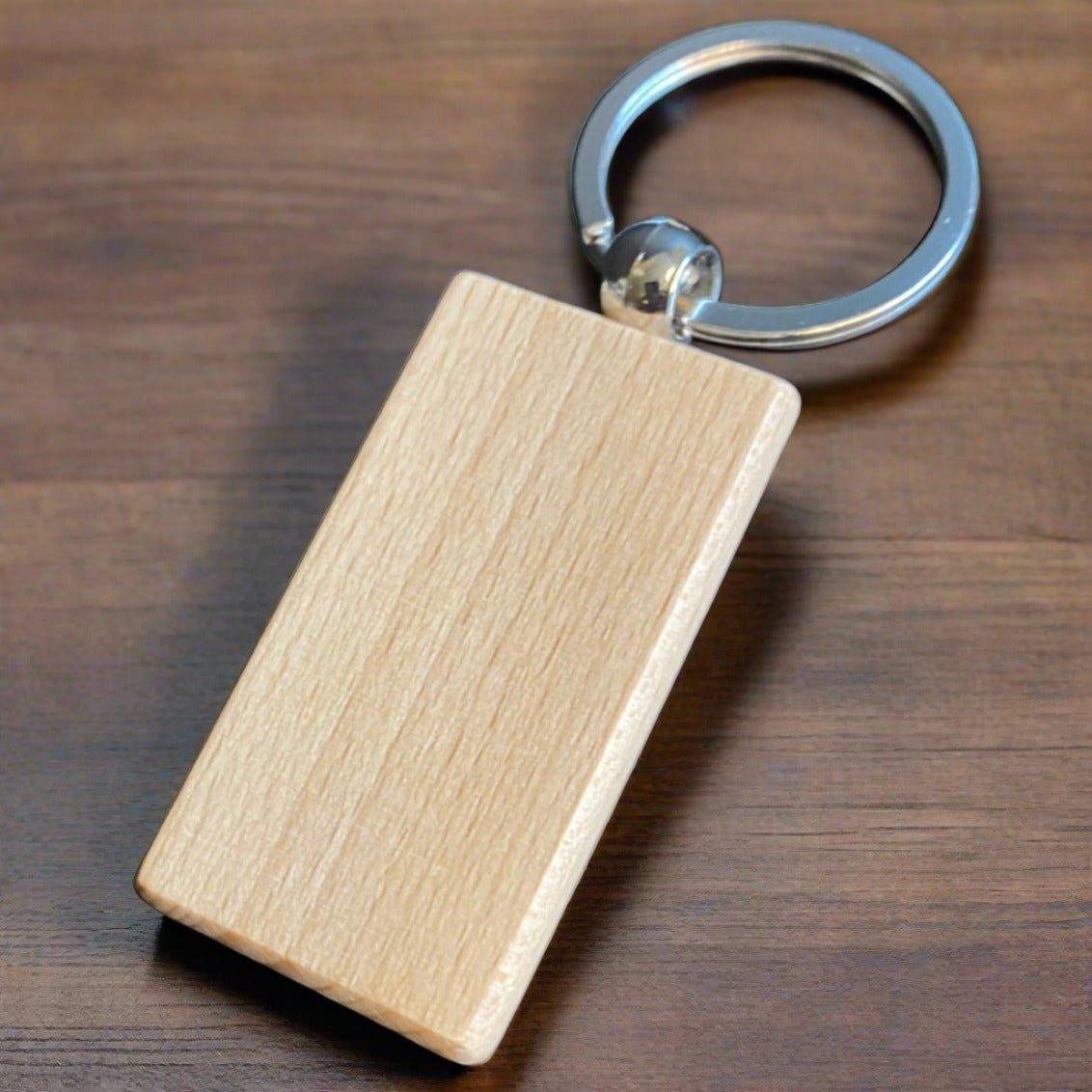 Rectangular Engraved Key Rings Personalized Wooden Rectangular Keyring | Custom Engraved Everyday Ess ...